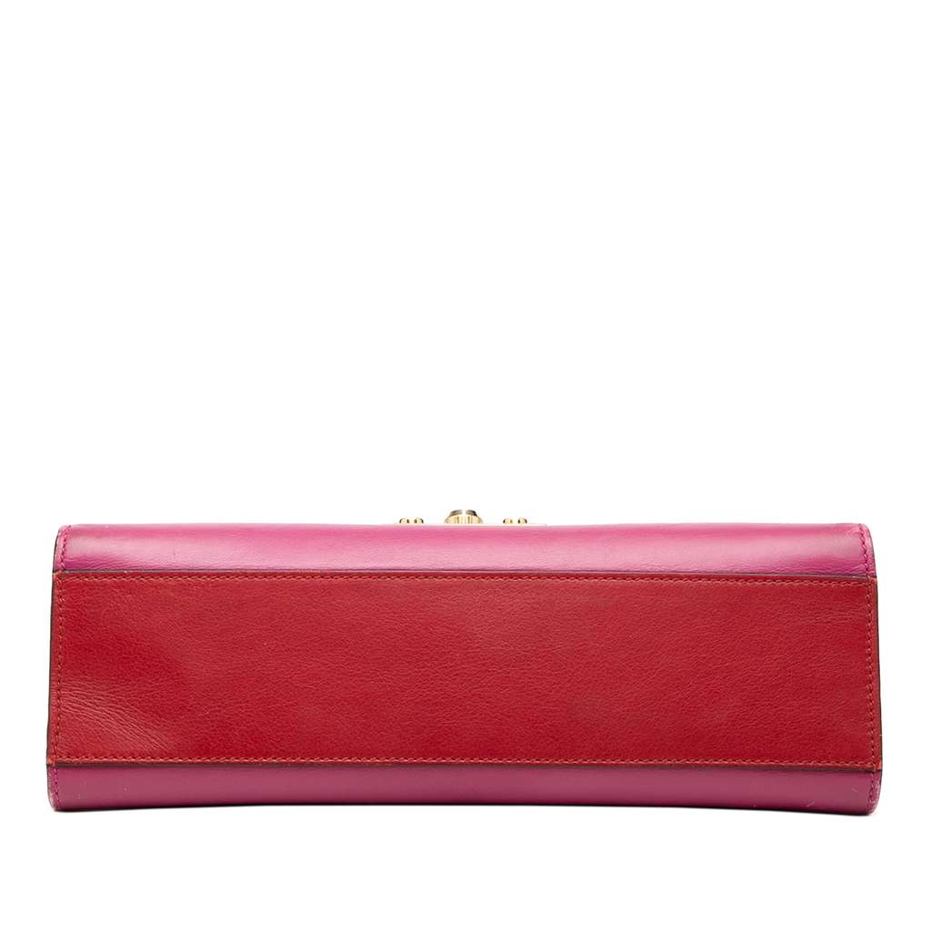 Gucci Medium Bicolor Leather Padlock Shoulder Bag Pink Leather Good condition - Inside View