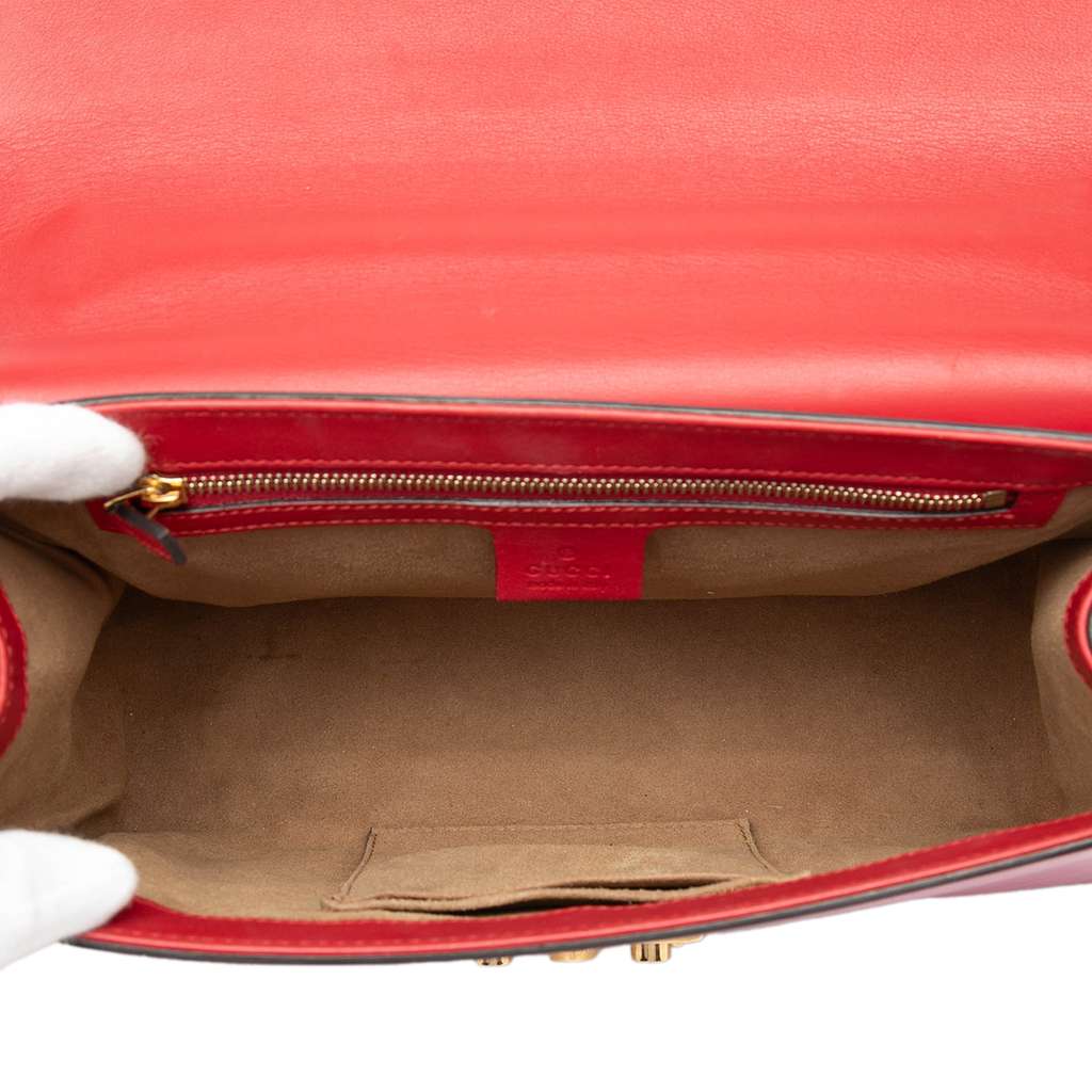 Gucci Medium Bicolor Leather Padlock Shoulder Bag Pink Leather Good condition - Model View