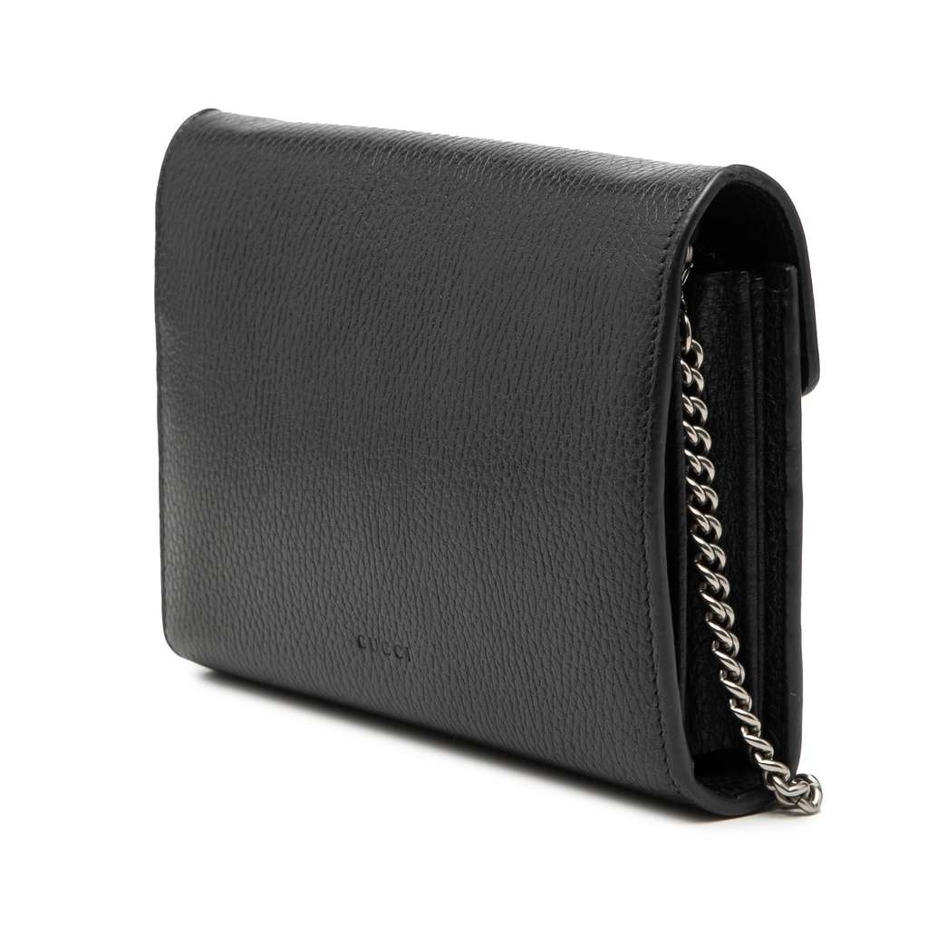 Gucci Leather Dionysus Wallet on Chain Black Leather Good condition - Back View