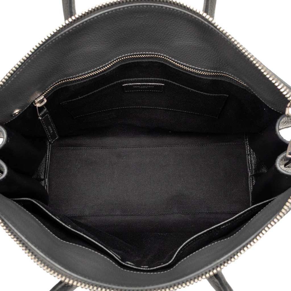 Saint Laurent Leather Sac De Jour North South Satchel Grey Leather Good condition - Model View