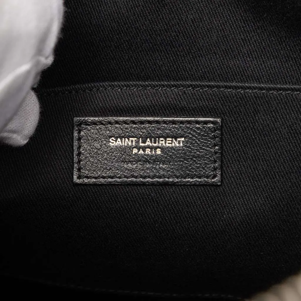 Saint Laurent Leather Sac De Jour North South Satchel Grey Leather Very good - Box View