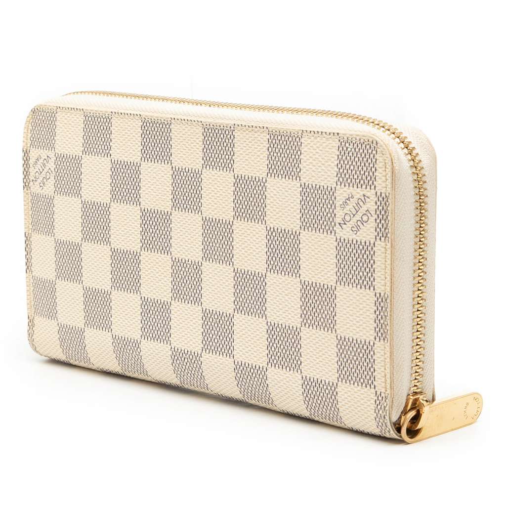 Louis Vuitton Damier Azur Zippy Wallet White Good condition - Back View