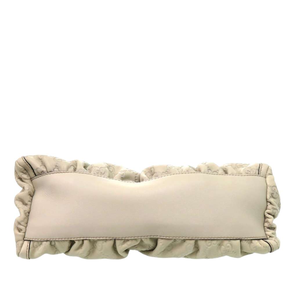 Gucci Guccissima Abbey D Ring Handbag White Leather Good condition - Inside View