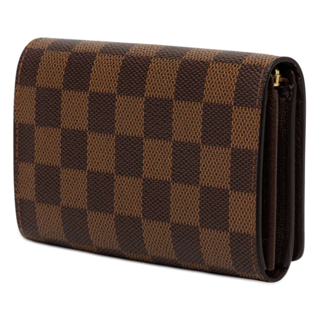 Louis Vuitton Damier Ebene Porte Monnaie Billets Tresor Wallet Brown Good condition - Back View