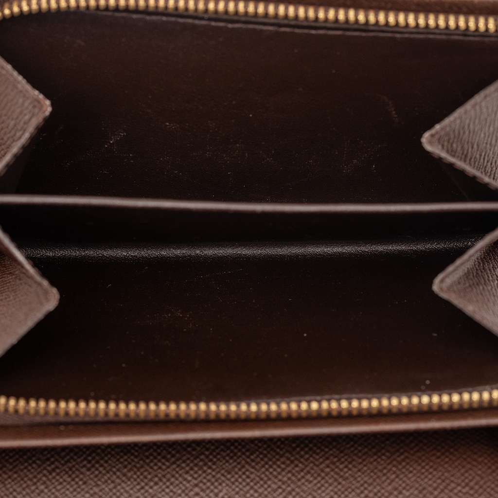 Louis Vuitton Damier Ebene Porte Monnaie Billets Tresor Wallet Brown Good condition - Box View