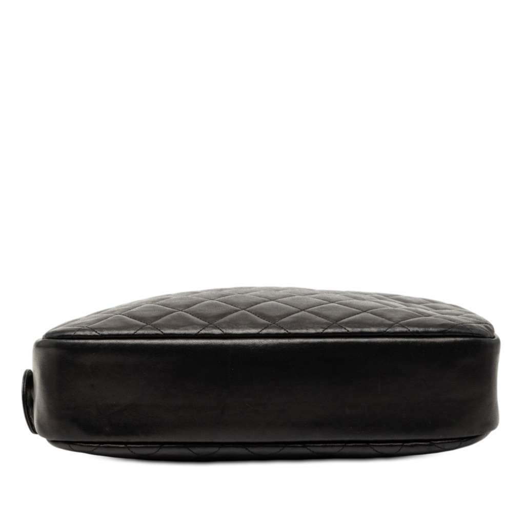 Chanel CC Quilted Lambskin Front Pocket Chain Camera Bag Black Leather Good condition - Inside View