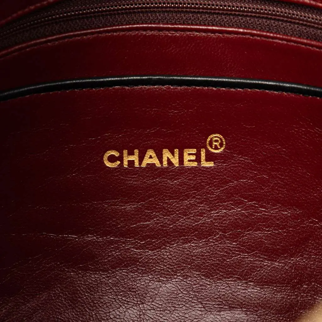 Chanel CC Quilted Lambskin Front Pocket Chain Camera Bag Black Leather Very good - Box View