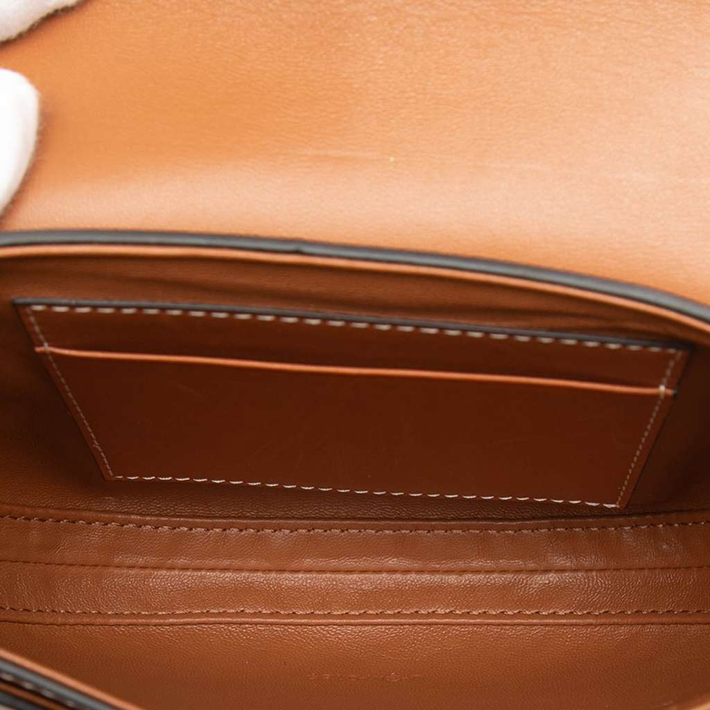 Celine Small Calfskin Besace 16 Crossbody Brown Leather Good condition - Model View