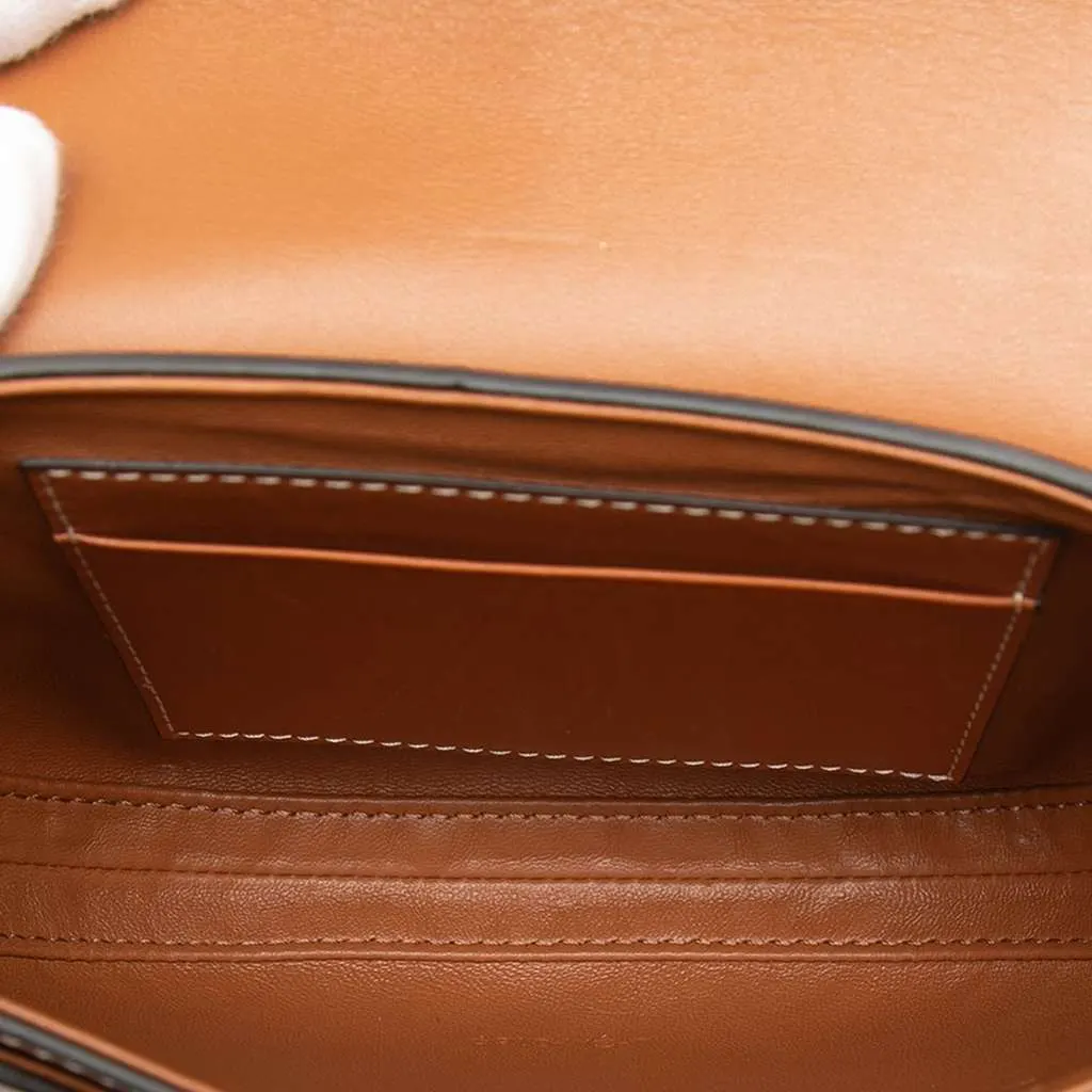 Celine Small Calfskin Besace 16 Crossbody Brown Leather Very good - Model View