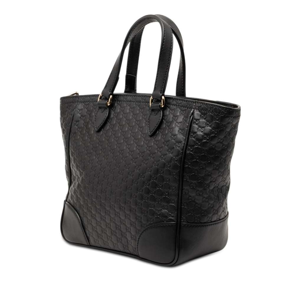 Gucci Small Microguccissima Bree Satchel Black Leather Good condition - Back View