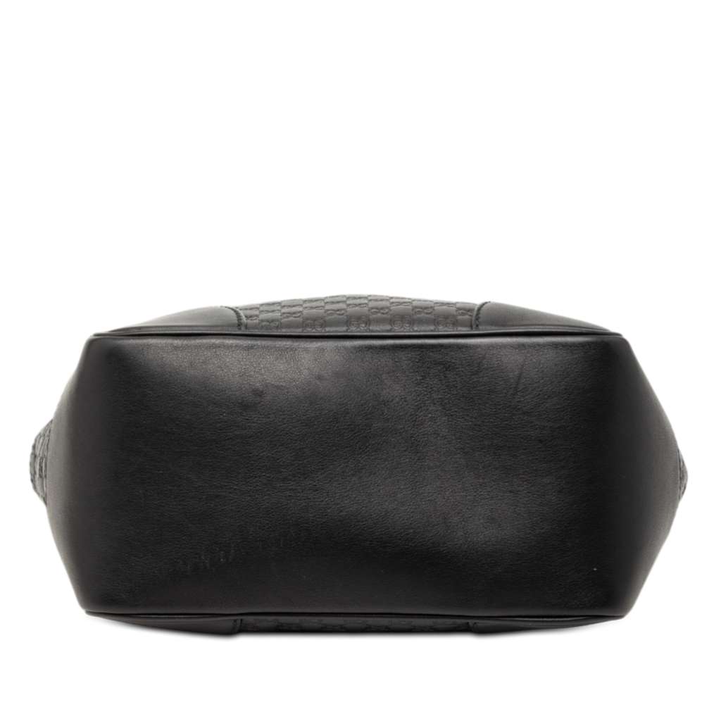 Gucci Small Microguccissima Bree Satchel Black Leather Good condition - Inside View