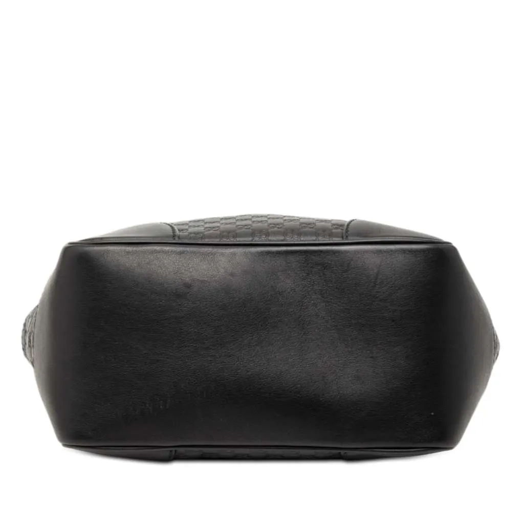 Gucci Small Microguccissima Bree Satchel Black Leather Very good - Inside View