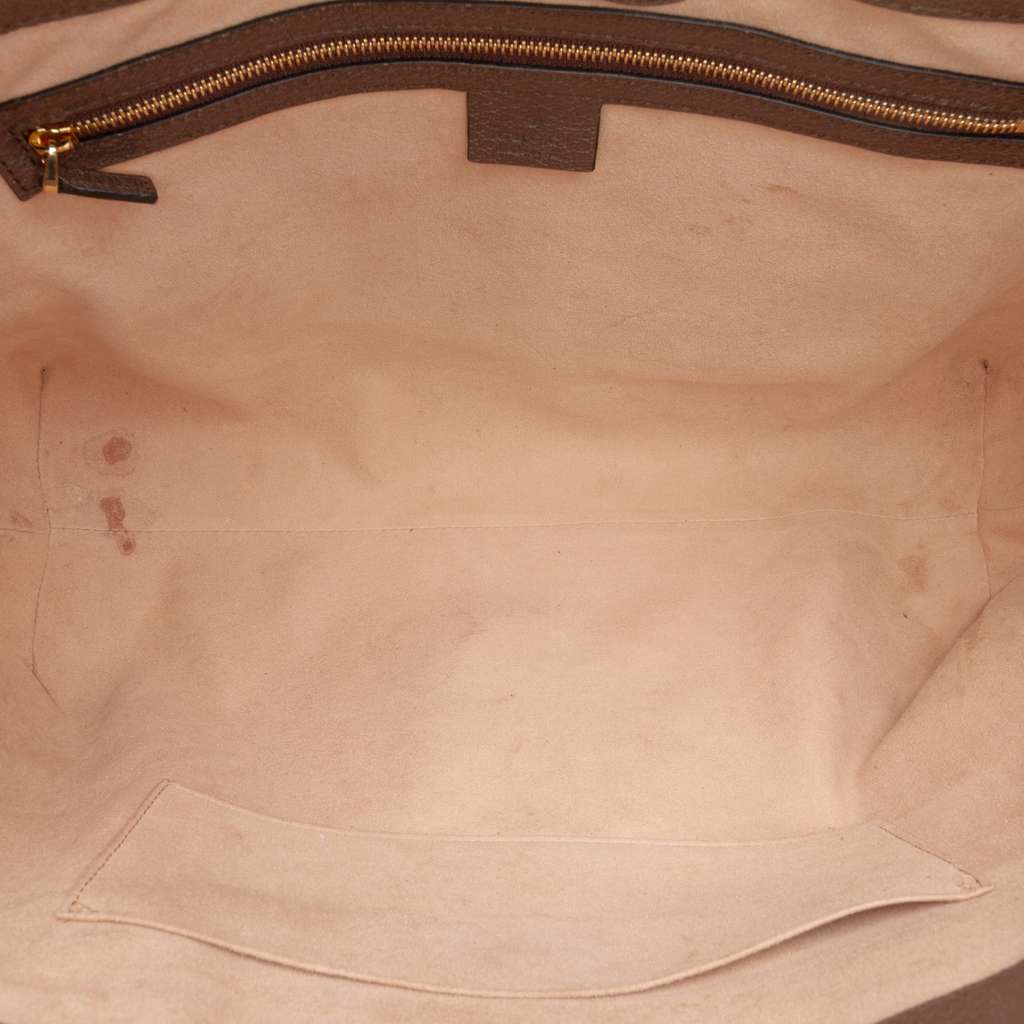 Gucci Medium GG Supreme Ophidia Tote Brown Canvas Good condition - Model View