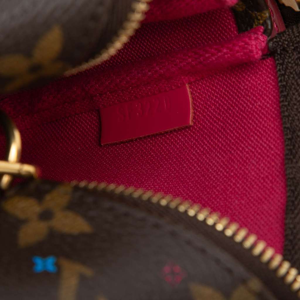 Louis Vuitton Monogram Vivienne Christmas Roller Coaster Mini Pochette Accessoires Brown Good condition - Box View