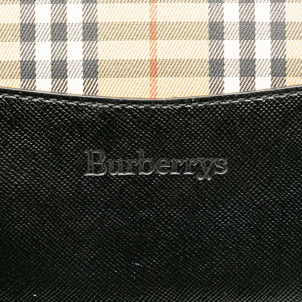 Burberry Haymarket Check Canvas Tote Beige Good condition - Box View
