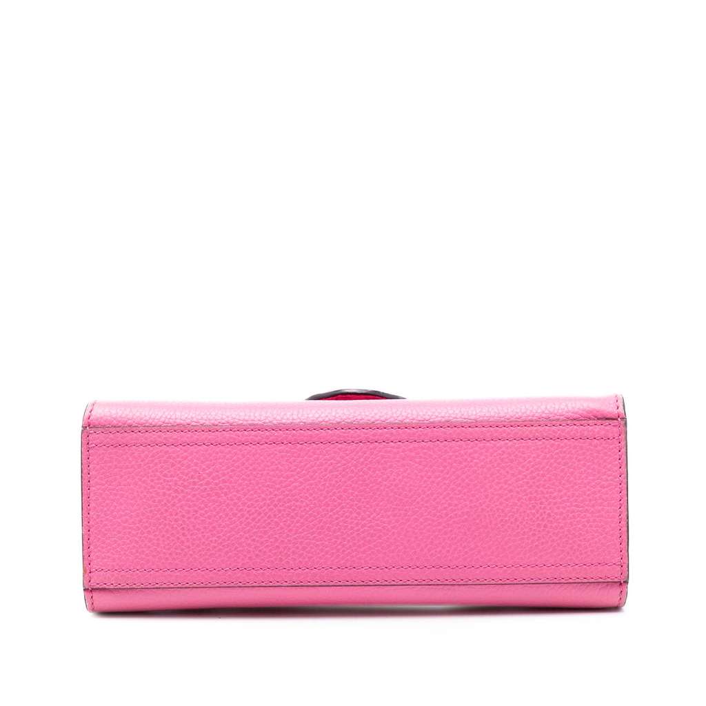 Gucci Small GG Marmont Leather Top Handle Satchel Pink Leather Good condition - Inside View