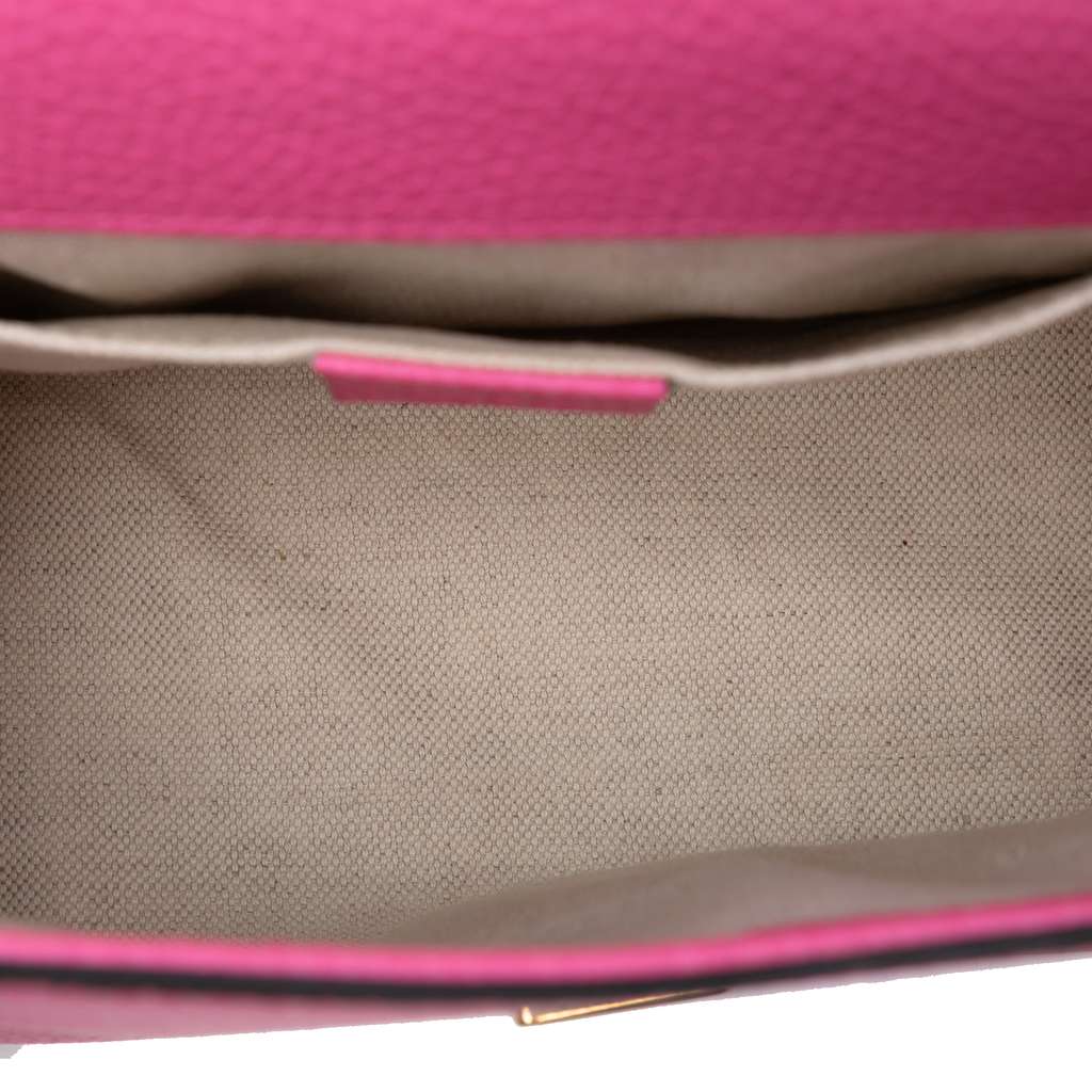 Gucci Small GG Marmont Leather Top Handle Satchel Pink Leather Good condition - Model View