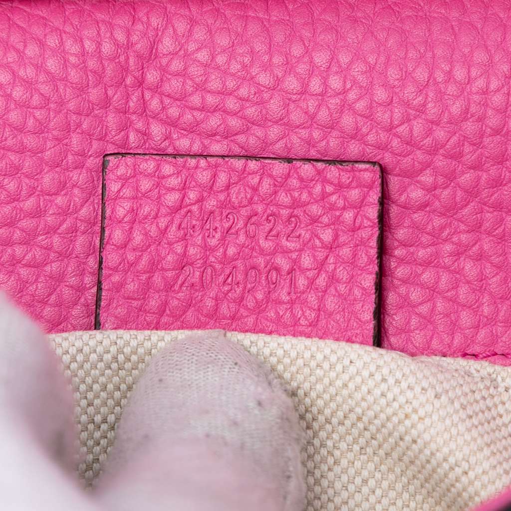 Gucci Small GG Marmont Leather Top Handle Satchel Pink Leather Good condition - Box View