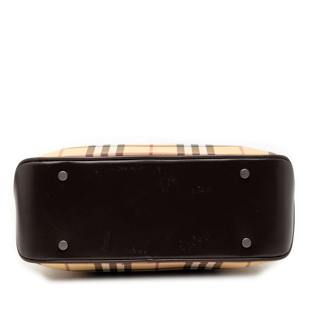 Burberry House Check Coated Canvas Tote Beige Good condition - Inside View