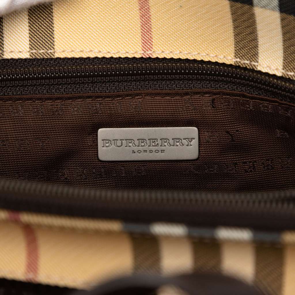 Burberry House Check Coated Canvas Tote Beige Good condition - Box View
