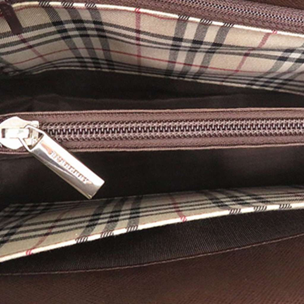 Burberry Leather Handbag Brown Leather Good condition - Box View