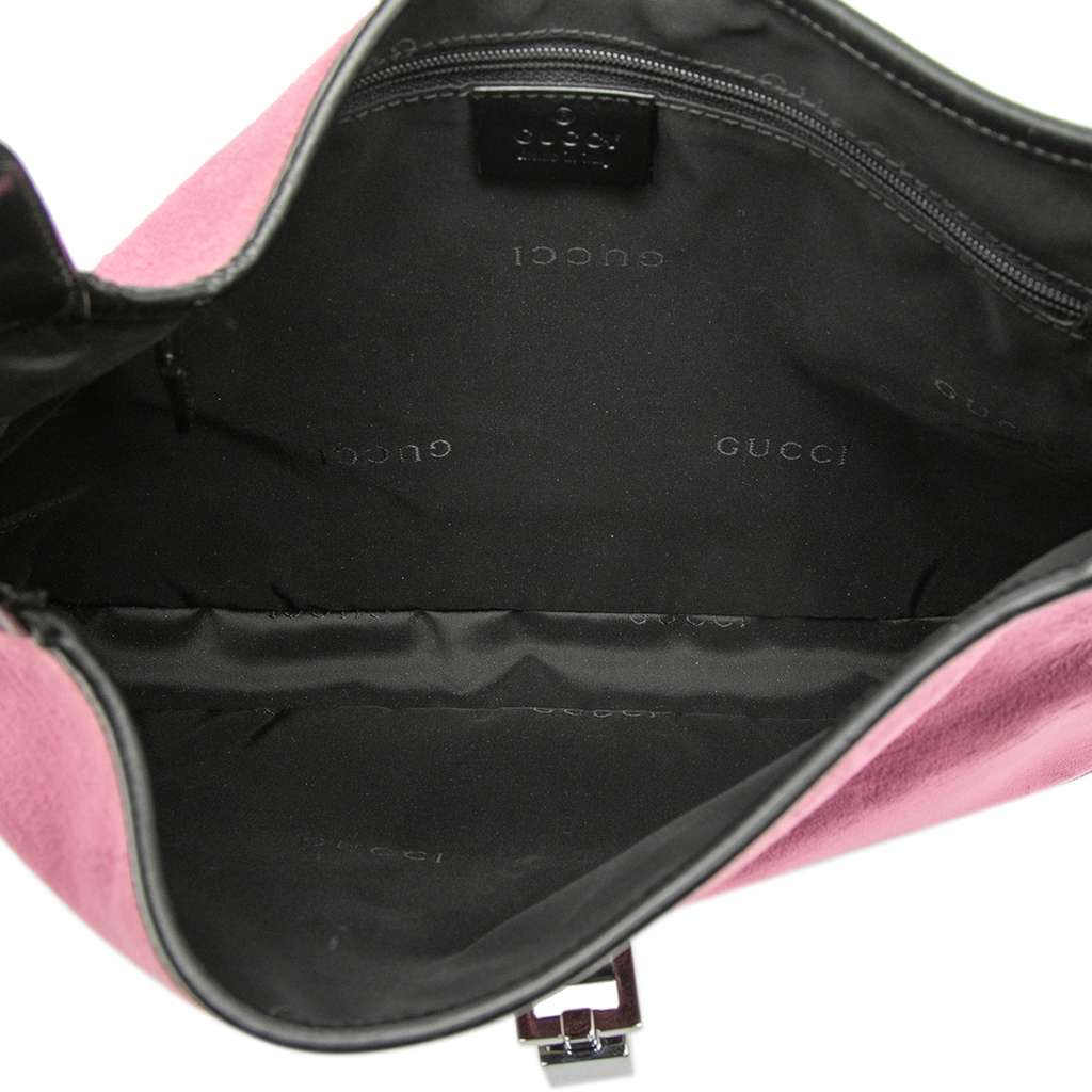 Gucci Velvet Jackie Shoulder Bag Pink Velvet Very good condition - Model View