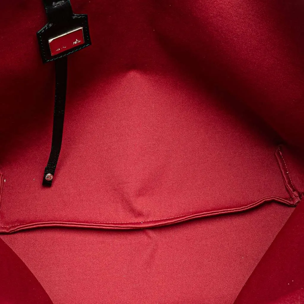 Fendi Medium Zucchino Canvas Roll Tote Red Canvas Very good - Model View