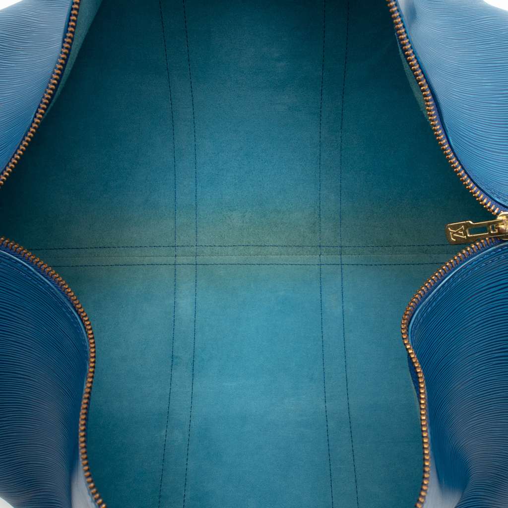 Louis Vuitton Epi Keepall 55 Blue Leather Good condition - Model View