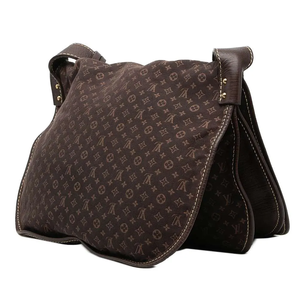 Louis Vuitton Monogram Mini Lin Initiales Amman Crossbody Brown Canvas Very good - Back View