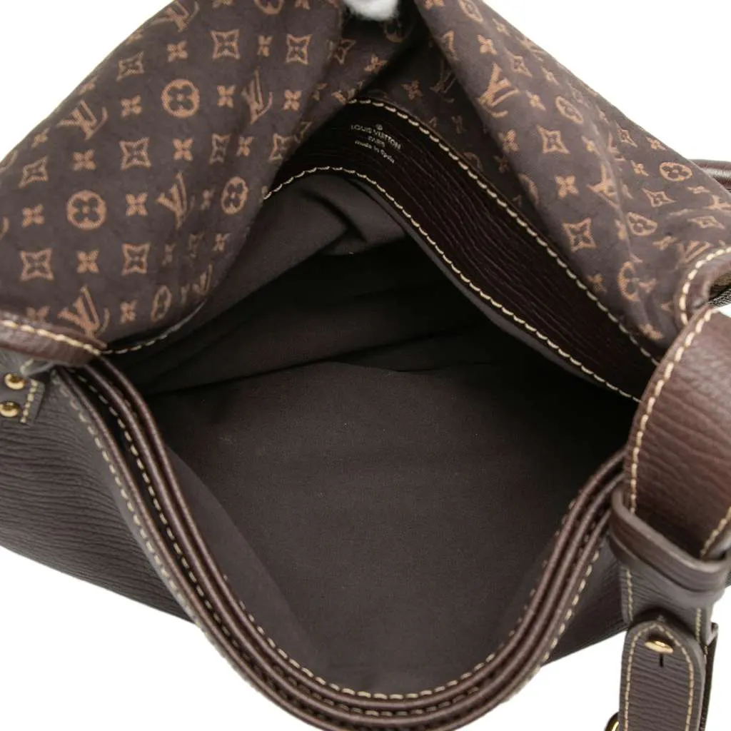 Louis Vuitton Monogram Mini Lin Initiales Amman Crossbody Brown Canvas Very good - Model View