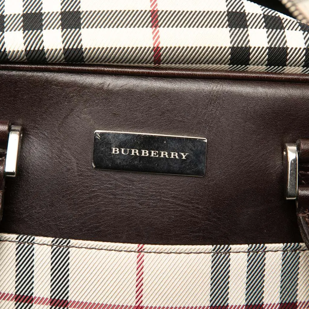 Burberry House Check Canvas Handbag Beige Canvas Good - Box View