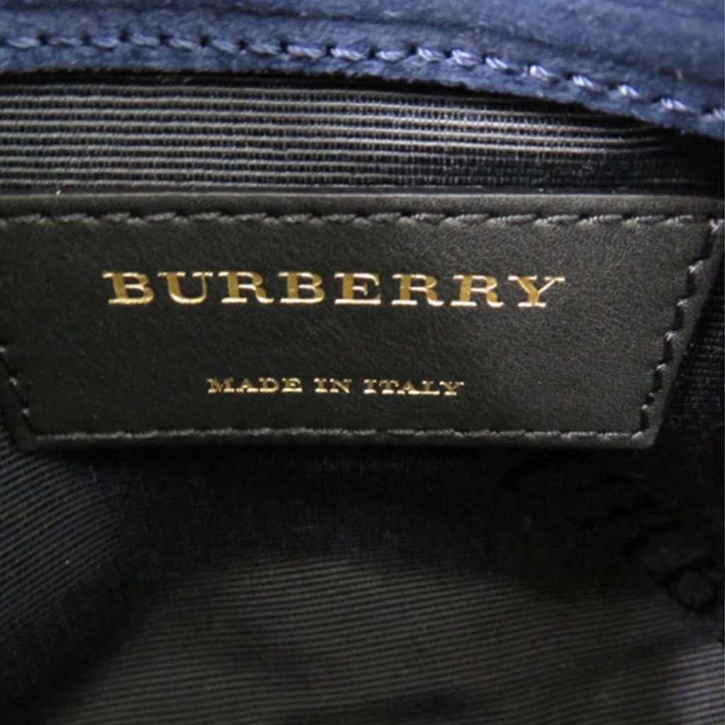Burberry Medium Grained Calfskin Mildenhall Crossbody Blue Leather Good condition - Box View