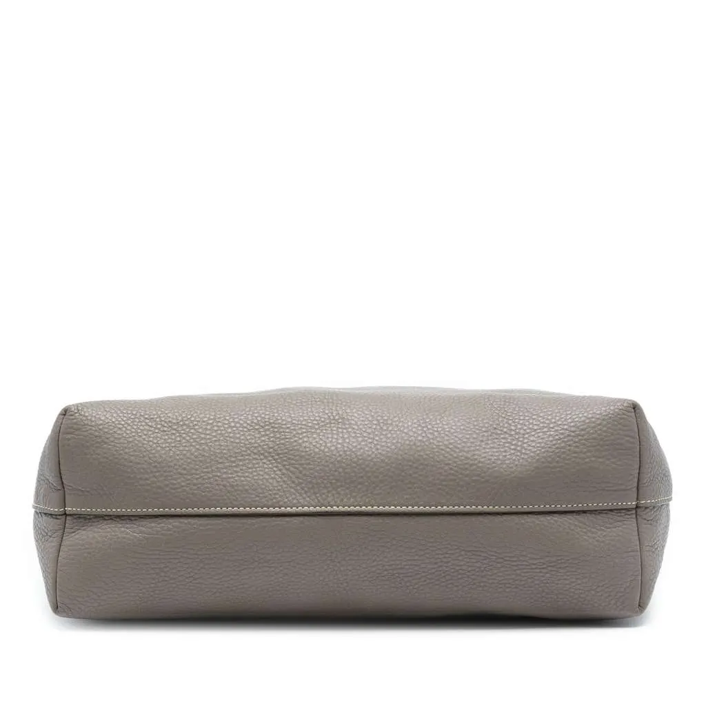 Prada Vitello Daino Open Convertible Tote Grey Leather Very good - Inside View