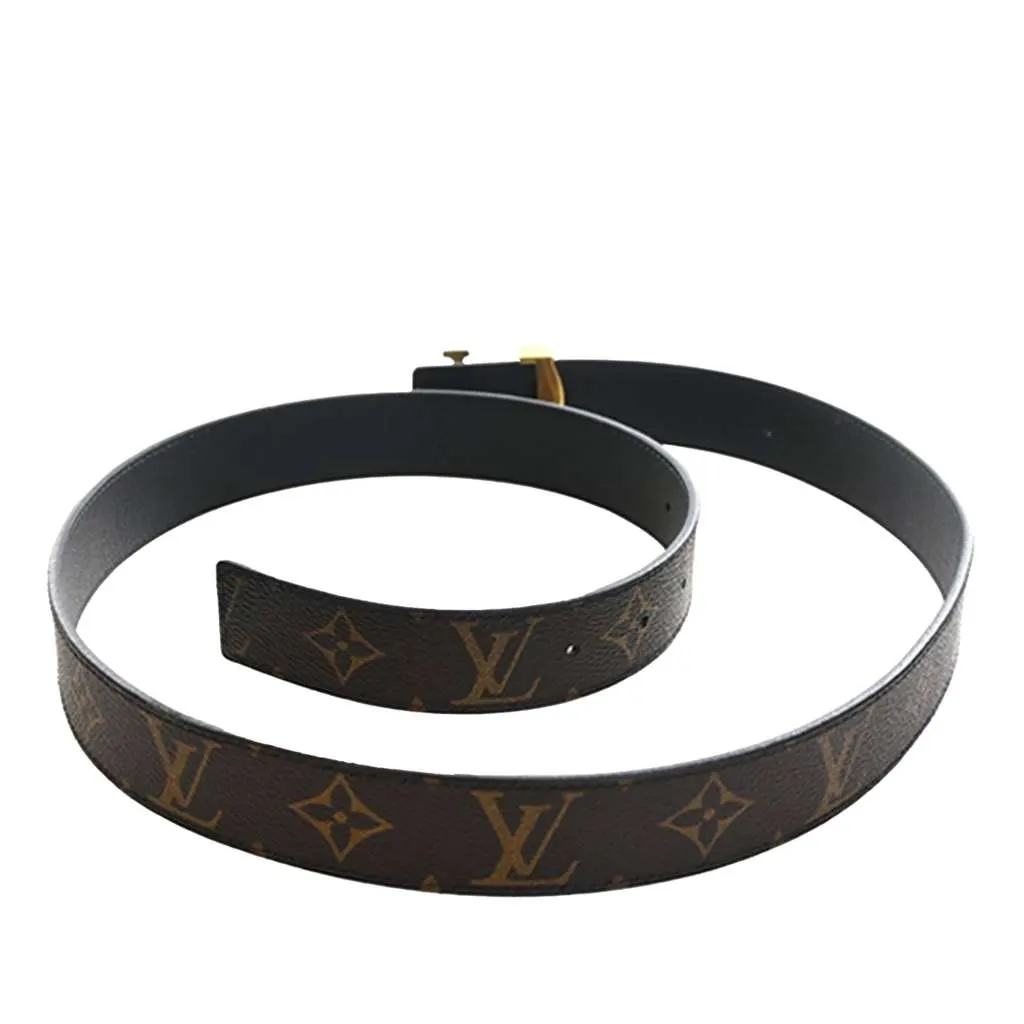 Louis Vuitton Monogram Initiales Reversible Belt Brown Very good - Model View