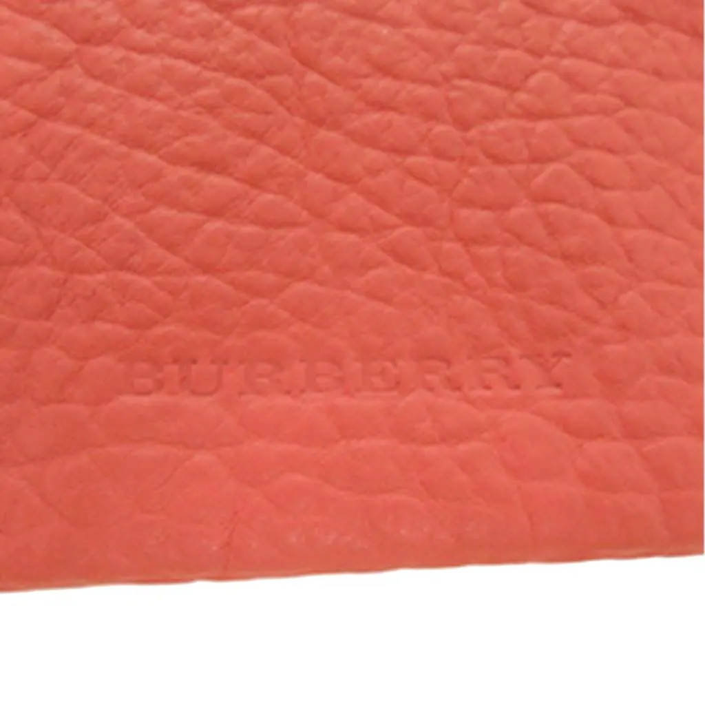 Burberry Small Embossed Grain Check Canterbury Tote Pink Leather Very good - Box View
