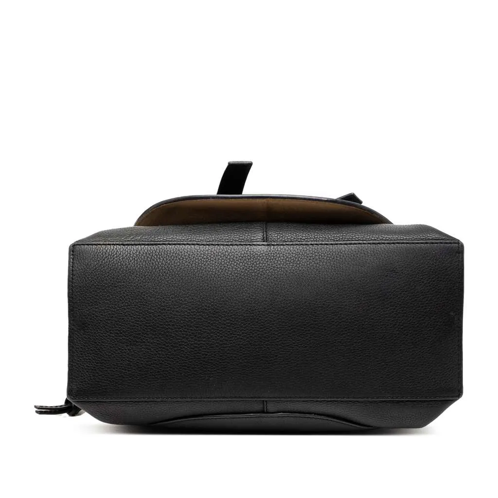 Loewe Small Leather Gate Top Handle Bag Black Leather Good - Inside View
