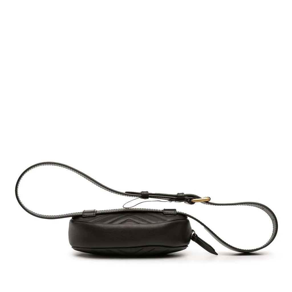 Gucci GG Marmont Matelasse Leather Belt Bag Black Leather Very good - Inside View