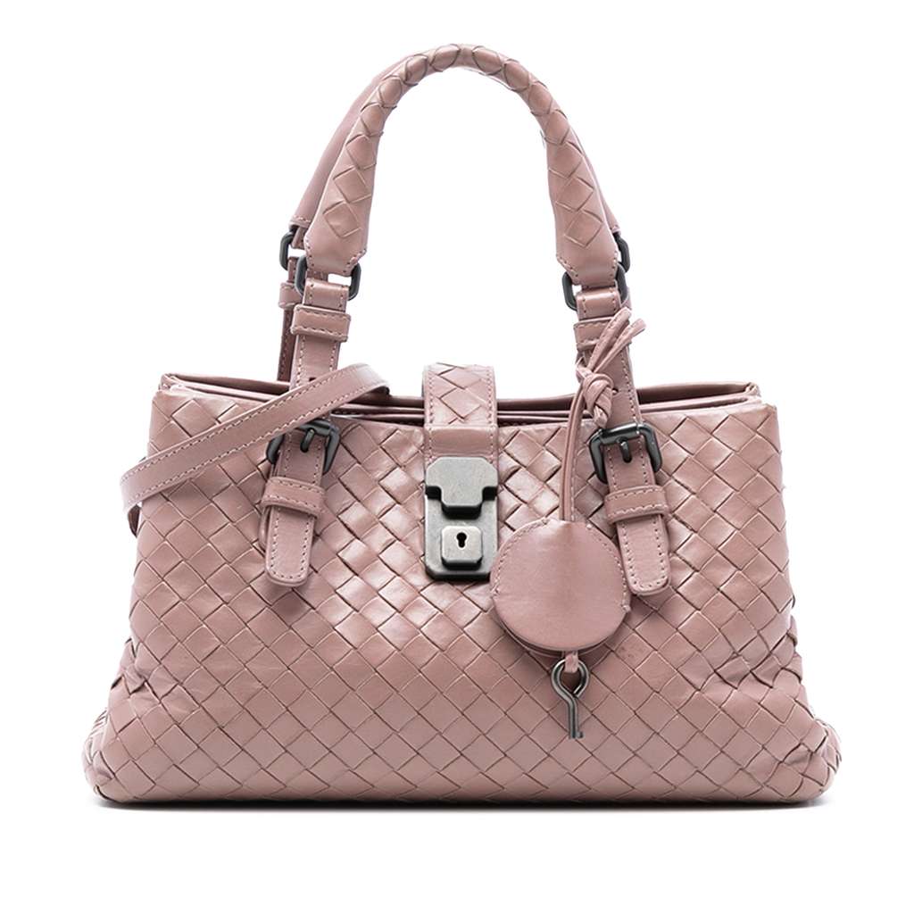 Bottega Veneta Mini Nappa Intrecciato Roma Satchel