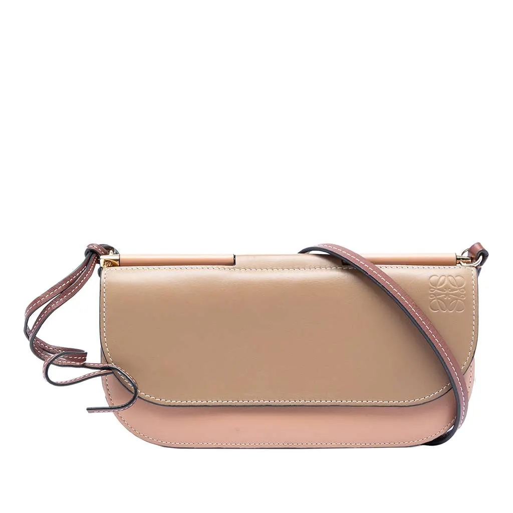 Loewe Bicolor Leather Anagram Gate Pochette Crossbody Brown Leather Very good - Front View