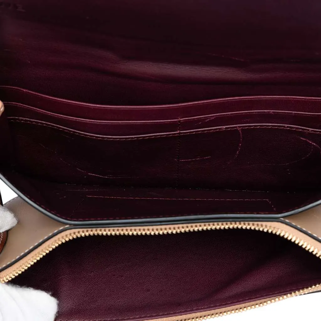 Loewe Bicolor Leather Anagram Gate Pochette Crossbody Brown Leather Very good - Model View