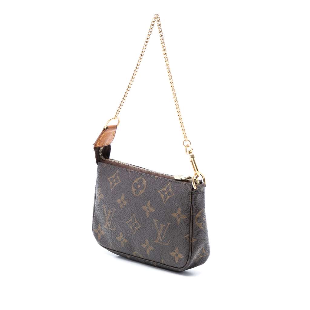 Louis Vuitton Monogram Mini Pochette Accessoires Brown Good condition - Back View