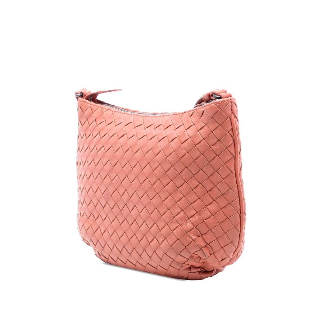 Bottega Veneta Nappa Intrecciato Crossbody Red Leather Good condition - Back View