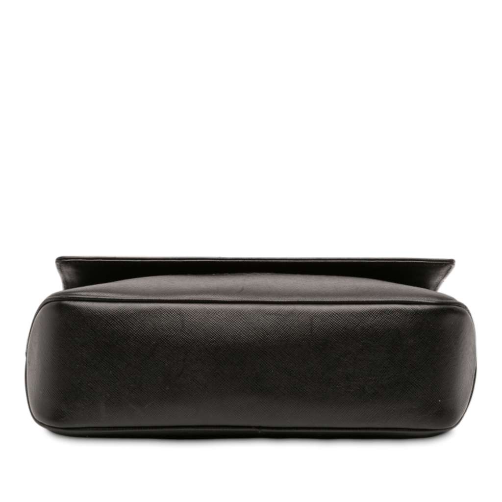 Salvatore Ferragamo Leather Gancini Shoulder Bag Black Leather Good condition - Inside View