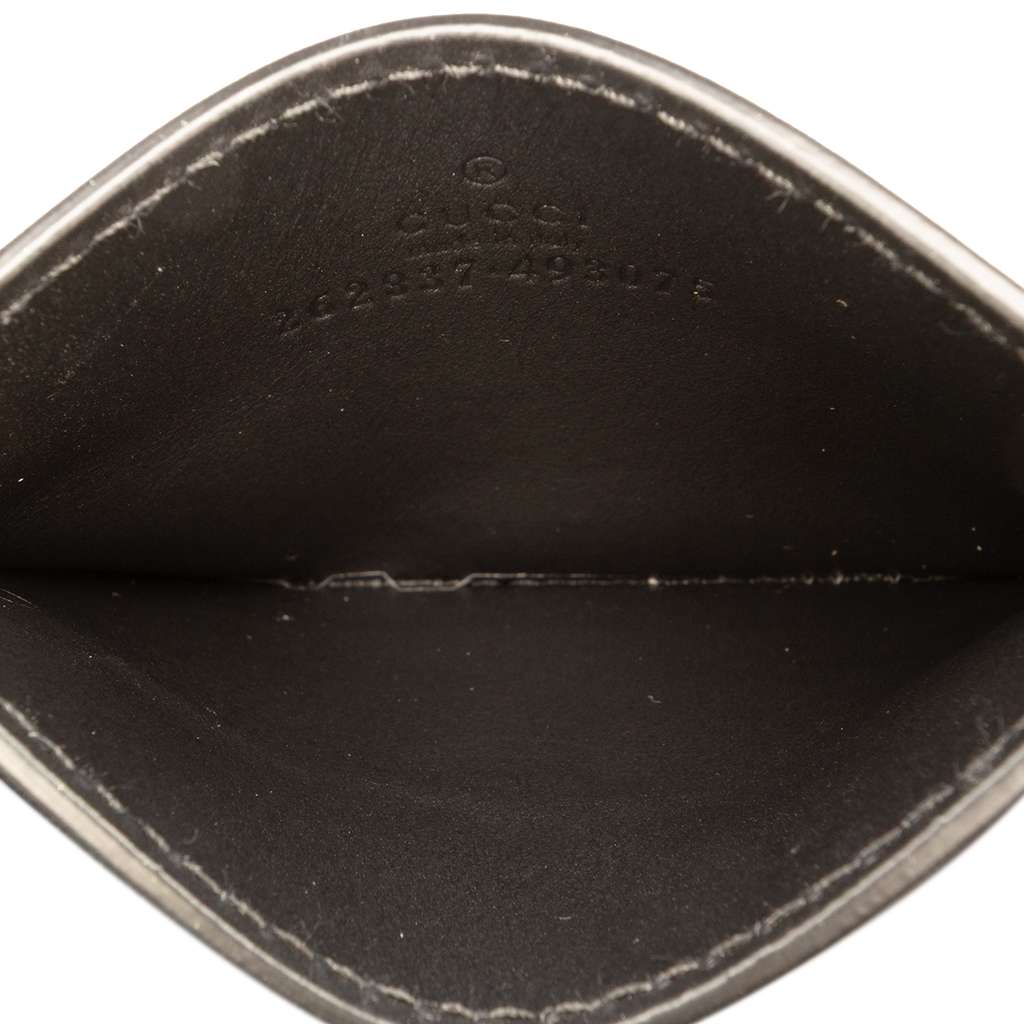 Gucci Microguccissima Card Holder Black Leather Good condition - Model View