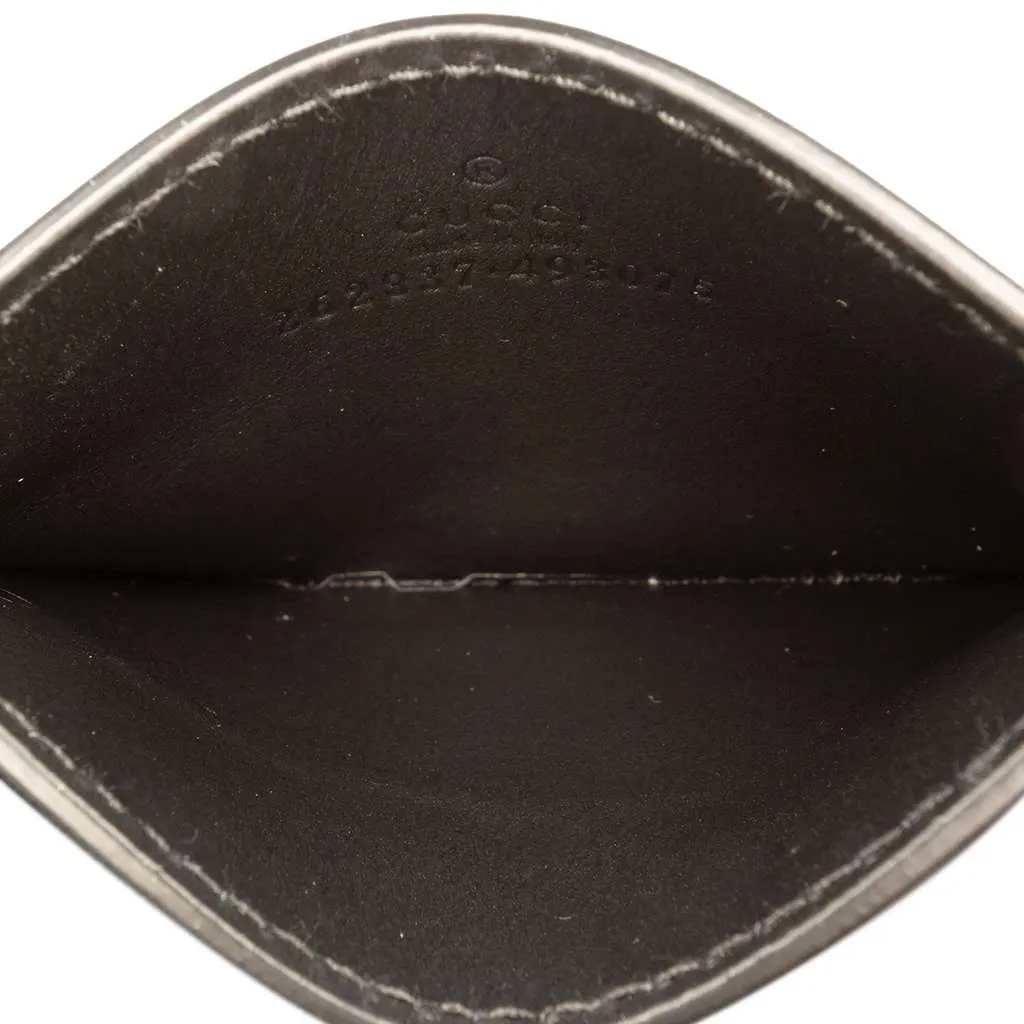 Gucci Microguccissima Card Holder Black Leather Very good - Model View