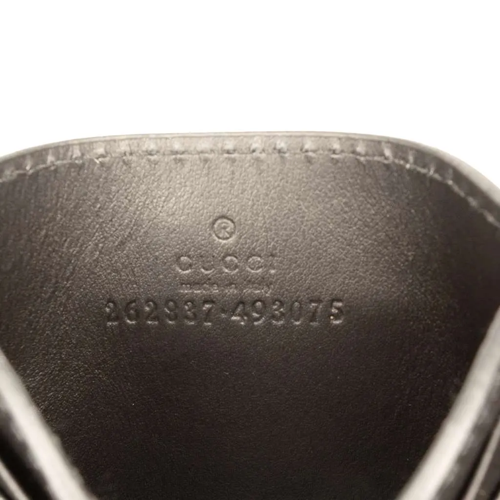 Gucci Microguccissima Card Holder Black Leather Very good - Box View