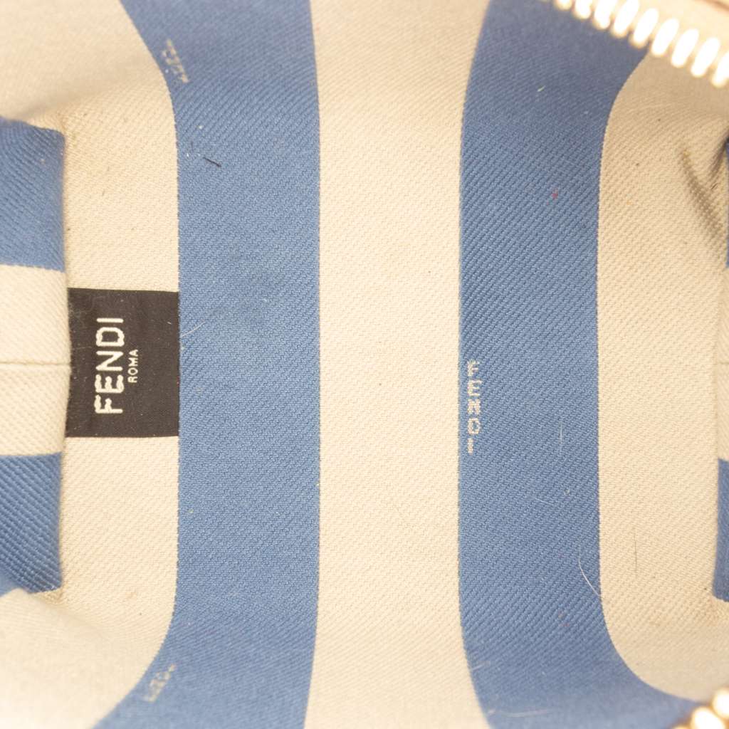 Fendi Mini Zucca Jacquard Roll Satchel Blue Jacquard Fair condition - Model View