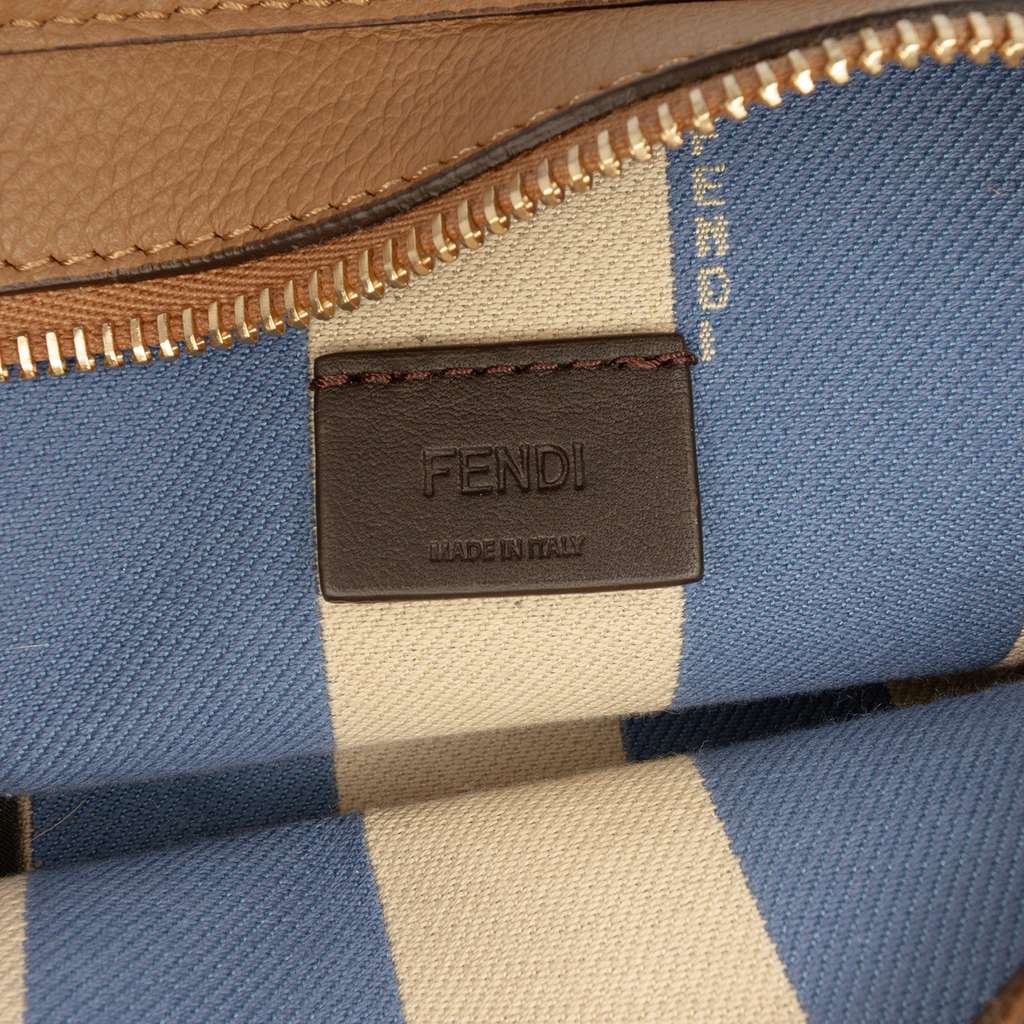 Fendi Mini Zucca Jacquard Roll Satchel Blue Jacquard Fair condition - Box View