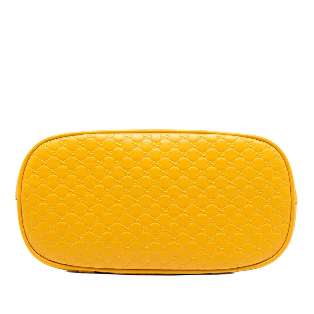 Gucci Mini Microguccissima Dome Satchel Yellow Leather Good condition - Inside View