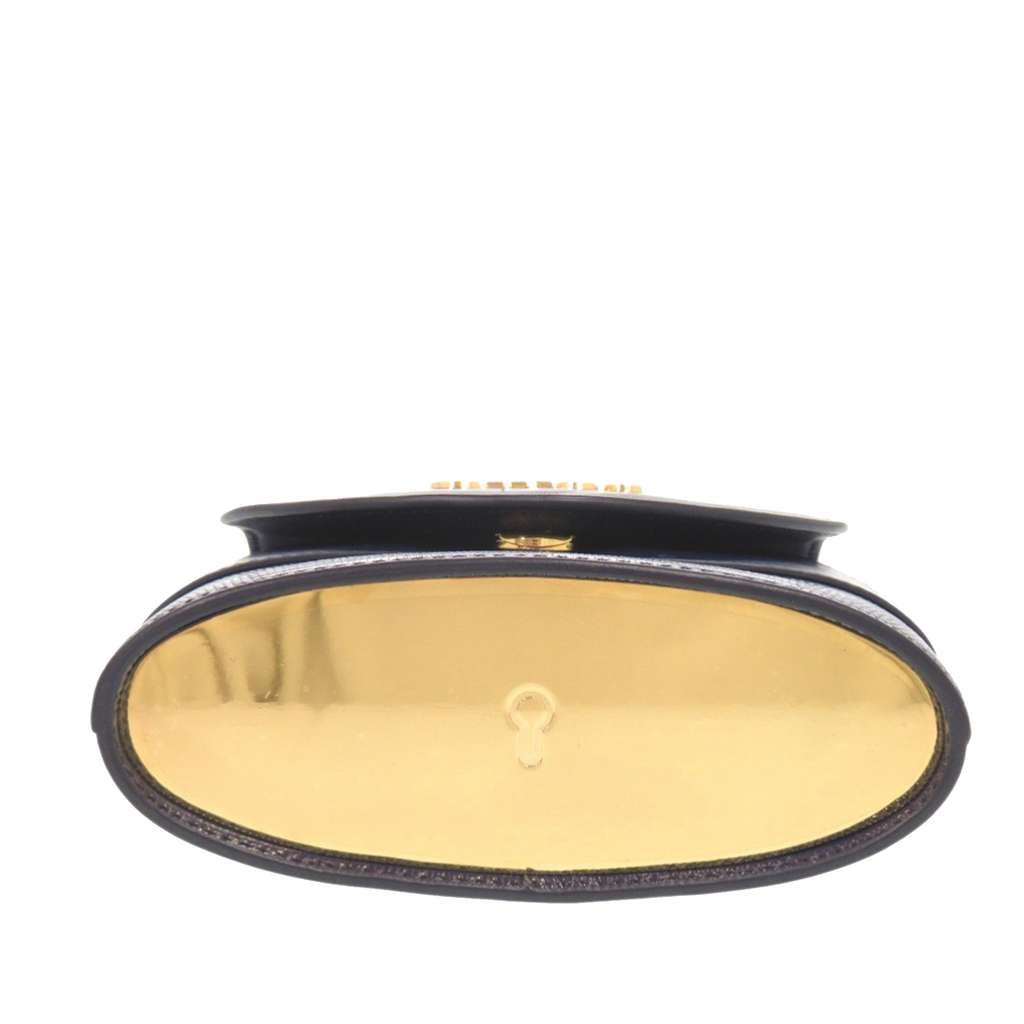 Chloé Lizard Embossed Leather Aby Lock Satchel Blue Leather Good condition - Inside View